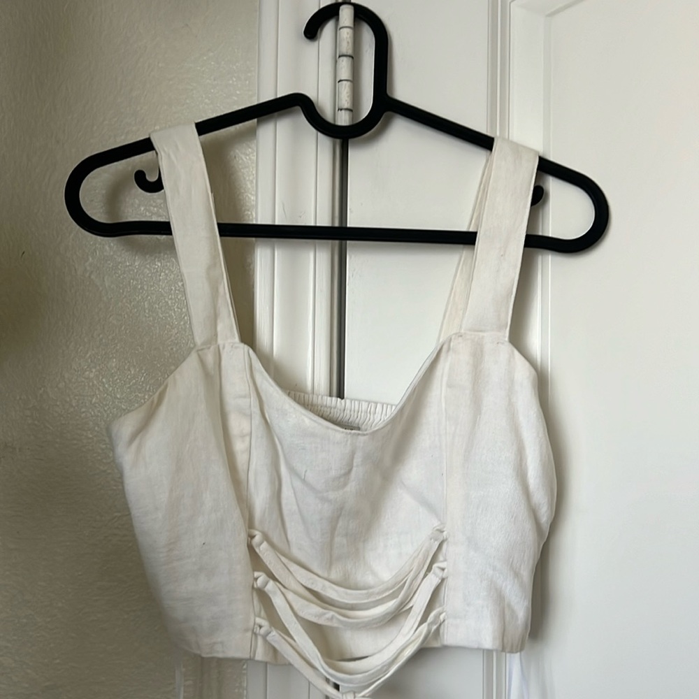 Linen Abercrombie and Fitch crop